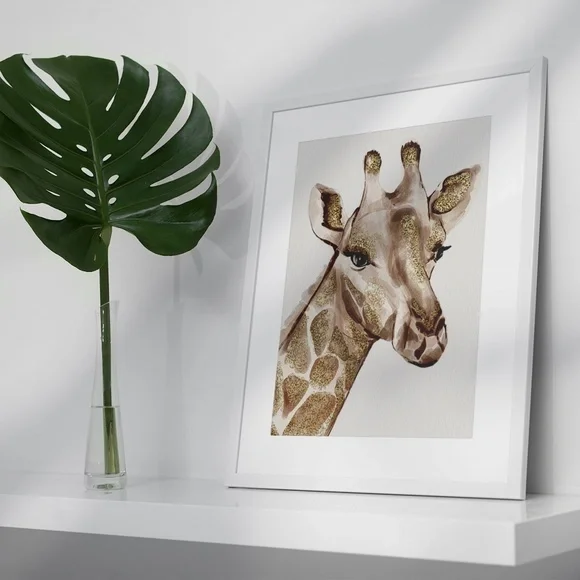 Watercolor Giraffe Wall Art Print Poster Unframed - Picture 3 of 8
